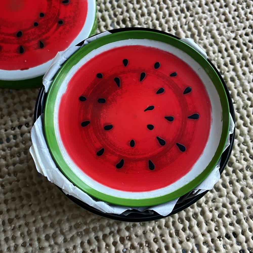 Vintage Watermelon Coasters Set of 6 NEW - Picture 3 of 8